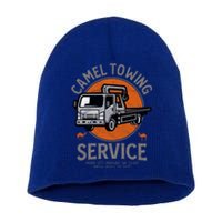 Funny Camel Towing Retro Adult Humor Saying Halloween Cool Gift Short Acrylic Beanie