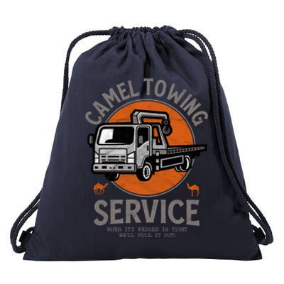 Funny Camel Towing Retro Adult Humor Saying Halloween Cool Gift Drawstring Bag