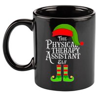 Funny Christmas The Physical Therapy Assistant Elf 11oz C Handle Ceramic Mug