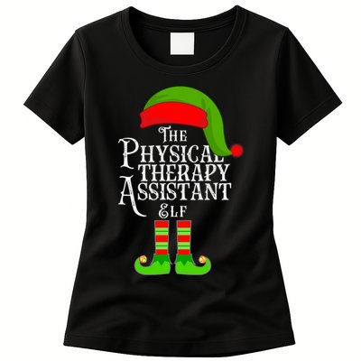 Funny Christmas The Physical Therapy Assistant Elf Womens T-Shirt