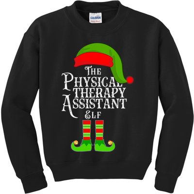 Funny Christmas The Physical Therapy Assistant Elf Kids Sweatshirt
