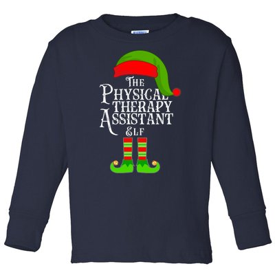 Funny Christmas The Physical Therapy Assistant Elf Toddler Long Sleeve Shirt