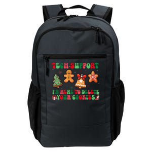 Funny Christmas Techsupport Here To Delete Cookies Xmas Daily Commute Backpack