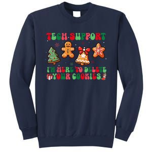 Funny Christmas Techsupport Here To Delete Cookies Xmas Sweatshirt