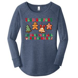 Funny Christmas Techsupport Here To Delete Cookies Xmas Women's Perfect Tri Tunic Long Sleeve Shirt