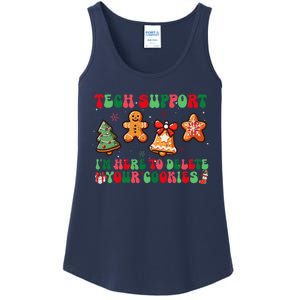 Funny Christmas Techsupport Here To Delete Cookies Xmas Ladies Essential Tank