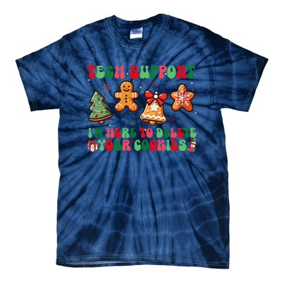 Funny Christmas Techsupport Here To Delete Cookies Xmas Tie-Dye T-Shirt