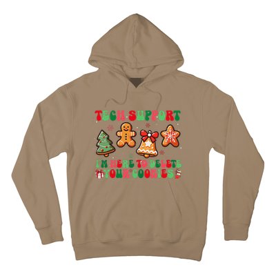 Funny Christmas Techsupport Here To Delete Cookies Xmas Hoodie