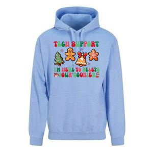 Funny Christmas Techsupport Here To Delete Cookies Xmas Unisex Surf Hoodie