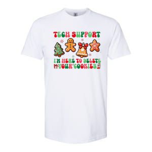 Funny Christmas Techsupport Here To Delete Cookies Xmas Softstyle CVC T-Shirt