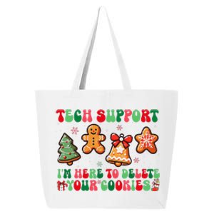 Funny Christmas Techsupport Here To Delete Cookies Xmas 25L Jumbo Tote