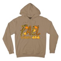 Funny Cute Thanksgiving Leopard Plaid Fall Vibe Autumn Hoodie