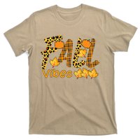 Funny Cute Thanksgiving Leopard Plaid Fall Vibe Autumn T-Shirt