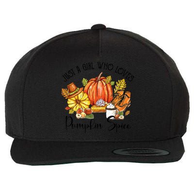 Funny Cute Thanksgiving Pumpkin Spice Autumn Lover Girls Wool Snapback Cap