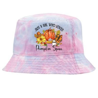 Funny Cute Thanksgiving Pumpkin Spice Autumn Lover Girls Tie-Dyed Bucket Hat