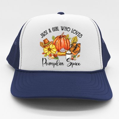 Funny Cute Thanksgiving Pumpkin Spice Autumn Lover Girls Trucker Hat