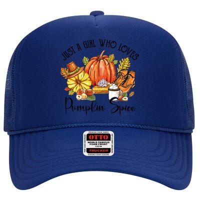 Funny Cute Thanksgiving Pumpkin Spice Autumn Lover Girls High Crown Mesh Back Trucker Hat