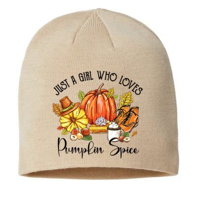 Funny Cute Thanksgiving Pumpkin Spice Autumn Lover Girls Sustainable Beanie