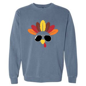 Funny Cute Turkey Pilgrim Costume For Boys & Girls Thanksgiving Garment-Dyed Sweatshirt