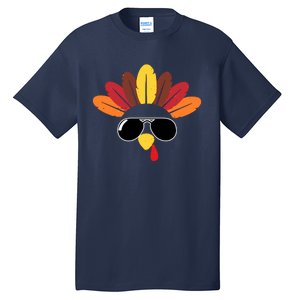 Funny Cute Turkey Pilgrim Costume For Boys & Girls Thanksgiving Tall T-Shirt