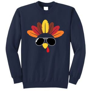 Funny Cute Turkey Pilgrim Costume For Boys & Girls Thanksgiving Tall Sweatshirt