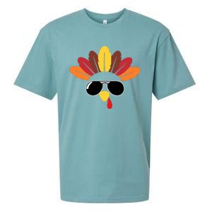 Funny Cute Turkey Pilgrim Costume For Boys & Girls Thanksgiving Sueded Cloud Jersey T-Shirt