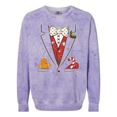 Funny Christmas Tuxedo Costume Colorblast Crewneck Sweatshirt