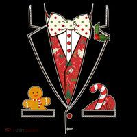 Funny Christmas Tuxedo Costume Performance Shirt