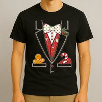 Funny Christmas Tuxedo Costume T-Shirt