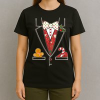 Funny Christmas Tuxedo Costume T-Shirt