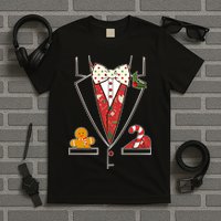 Funny Christmas Tuxedo Costume T-Shirt