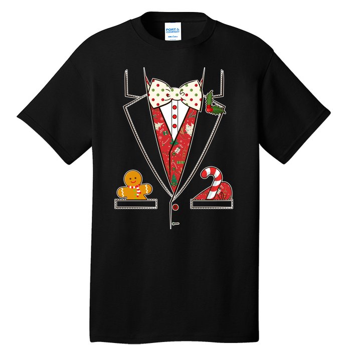 Funny Christmas Tuxedo Costume Tall T-Shirt