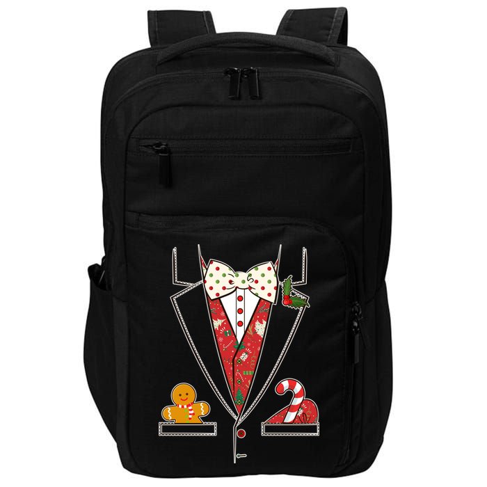 Funny Christmas Tuxedo Costume Impact Tech Backpack