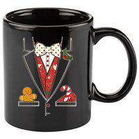 Funny Christmas Tuxedo Costume 11oz C Handle Ceramic Mug