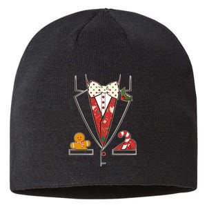 Funny Christmas Tuxedo Costume Sustainable Beanie