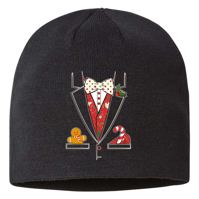 Funny Christmas Tuxedo Costume Sustainable Beanie