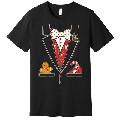 Funny Christmas Tuxedo Costume Premium T-Shirt