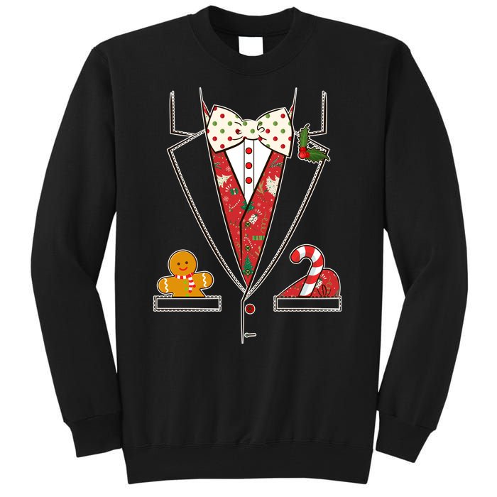 Funny Christmas Tuxedo Costume Tall Sweatshirt