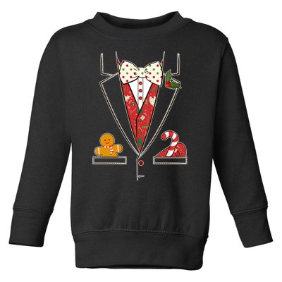 Funny Christmas Tuxedo Costume Toddler Sweatshirt