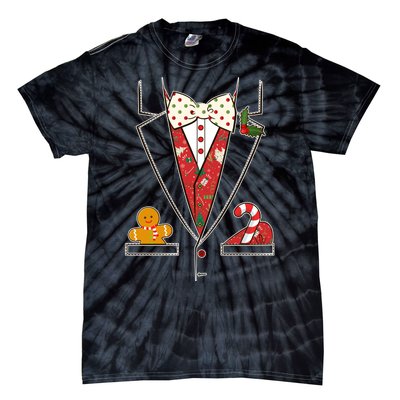 Funny Christmas Tuxedo Costume Tie-Dye T-Shirt