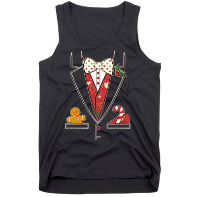 Funny Christmas Tuxedo Costume Tank Top