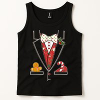 Funny Christmas Tuxedo Costume Tank Top