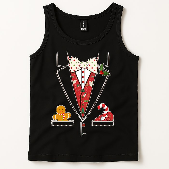 Funny Christmas Tuxedo Costume Tank Top