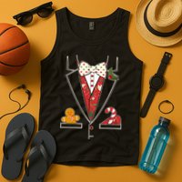 Funny Christmas Tuxedo Costume Tank Top