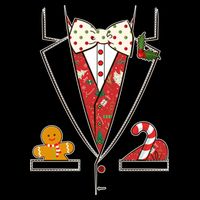 Funny Christmas Tuxedo Costume Tank Top