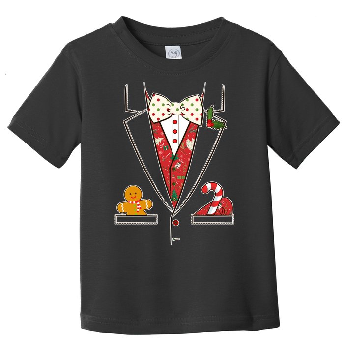 Funny Christmas Tuxedo Costume Toddler T-Shirt