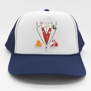 Funny Christmas Tuxedo Costume Trucker Hat