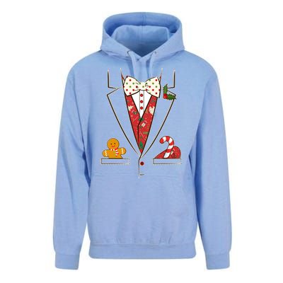 Funny Christmas Tuxedo Costume Unisex Surf Hoodie