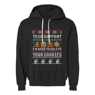 Funny Christmas Tech Support Computer Programmer Gift Garment-Dyed Fleece Hoodie