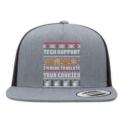 Funny Christmas Tech Support Computer Programmer Gift Flat Bill Trucker Hat